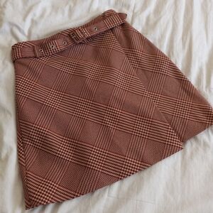 H&M high waisted belted mini skirt 2